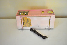 Charger l&#39;image dans la galerie, Flamingo Pink 1956 Admiral Model 5H44N Vacuum Tube AM Clock Radio Sounds Great! Looks Great!