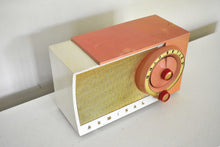 Load image into Gallery viewer, Red and White 1954-1955 Admiral Model 5T35 Vacuum Tube Radio Big Speaker Sound!