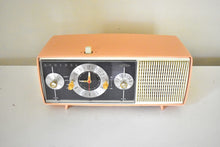 Load image into Gallery viewer, Creamsicle Pink 1959 Admiral Model Y875 Vacuum Tube AM Radio Sounds Great! Rare Model!