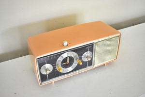 Creamsicle Pink 1959 Admiral Model Y875 Vacuum Tube AM Radio Sounds Great! Rare Model!