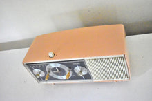 Load image into Gallery viewer, Creamsicle Pink 1959 Admiral Model Y875 Vacuum Tube AM Radio Sounds Great! Rare Model!
