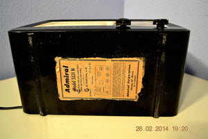 SOLD! - March 14, 2014 - BEAUTIFUL Retro Vintage Black Ivory 1951 Admiral 5J21N Tube AM Radio WORKS! - [product_type} - Admiral - Retro Radio Farm