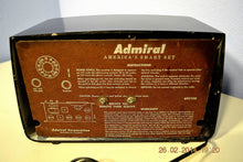 画像をギャラリービューアに読み込む, SOLD! - March 14, 2014 - BEAUTIFUL Retro Vintage Black Ivory 1951 Admiral 5J21N Tube AM Radio WORKS! - [product_type} - Admiral - Retro Radio Farm