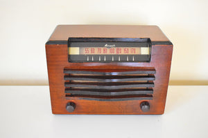 Cherry Wood Artisan Handcrafted 1947 Speigel Inc. Aircastle Model 6514 Vacuum Tube AM Radio Sounds Great! Excellent Condition!