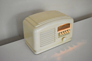 クリームアイボリー ベークライト 1939 エアライン 04BR-514B 真空管 AM ラジオ 美品 グッドオールデイズ！