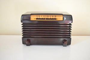 Timber Brown Bakelite 1952 Wards Airline Model 05BR-1525C AM Vacuum Tube Radio Beauty of Bakelite Sounds Marvelous!