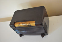 Load image into Gallery viewer, Timber Brown Bakelite 1952 Wards Airline Model 05BR-1525C AM Vacuum Tube Radio Beauty of Bakelite Sounds Marvelous!