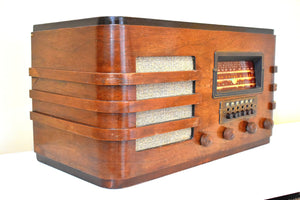 職人による手作りの木製 1938 ～ 1939 年のエアライン モデル 62-390 真空管 AM 短波ラジオ、ほぼ新品同様の状態です。よく遊ぶ!