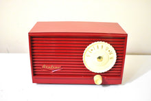 Load image into Gallery viewer, Bluetooth Ready To Go - Cardinal Red Bakelite Vintage 1955-1957 Airline Model GSL-1616A AM Vacuum Tube Radio Rare Color!