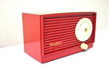Charger l&#39;image dans la galerie, Bluetooth Ready To Go - Cardinal Red Bakelite Vintage 1955-1957 Airline Model GSL-1616A AM Vacuum Tube Radio Rare Color!