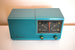 ターコイズグリーン 1957 エアラインモデル HSE1625A AM 真空管ラジオ 大音量でクリアな見た目が素晴らしい!