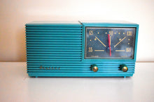 Load image into Gallery viewer, Turquoise Green 1957 Airline Model HSE1625A AM Vacuum Tube Radio Loud and Clear Looks Great!