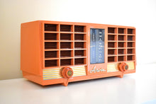 Load image into Gallery viewer, Pumpkin Spice 1956-1957 Arvin Model 3561 Vacuum Tube Radio Dual Speaker Excellent Condition! Sounds Great!