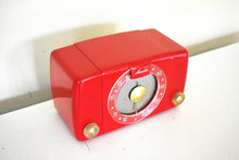 Load image into Gallery viewer, Gleaming Red 1950 Arvin Model 451T Vacuum Tube Radio Sounds Great Whiz Bang Illuminated Tuning Ring!