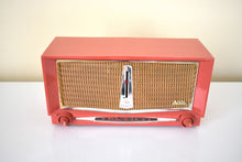 Load image into Gallery viewer, Coral 1956 Arvin Model 956T AM Vacuum Tube Radio Sci Fi Dashboard Excellent Plus Condition! Sounds Wonderful!