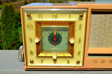 Load image into Gallery viewer, SOLD! - Sept 14, 2014 - BEAUTIFUL SANDY TAN Retro Space Age 1956 Arvin Tube AM Clock Radio WORKS! - [product_type} - Arvin - Retro Radio Farm