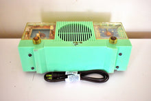 Load image into Gallery viewer, Cloisonne Green Mid Century 1952 Automatic Radio Mfg Model CL-142 Vacuum Tube AM Radio Cool Model Rare Color!