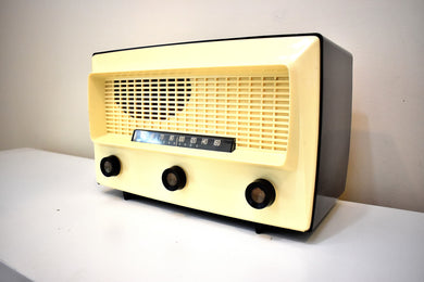 Bluetooth Ready To Go - Vanilla Ivory 1953 Coronado Radio Model 45RA37 Vacuum Tube AM Radio Great!