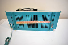 Load image into Gallery viewer, Seafoam Turquoise 1959 General Electric Model 861 Vacuum Tube AM Radio Sputnik Atomic Age Beauty! Excellent Plus Condition!