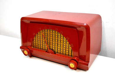 Toreador Red 1955 Truetone Model D2553-A AM 真空管ラジオ 希少で美しい！