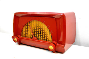 Toreador Red 1955 Truetone Model D2553-A AM Vacuum Tube Radio Rare and Beautiful!