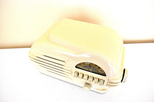 アンティカ アイボリー ベークライト 1946 ベルモント モデル 6D111 シリーズ B 真空管 AM ラジオ いい色です！素晴らしいパフォーマー！