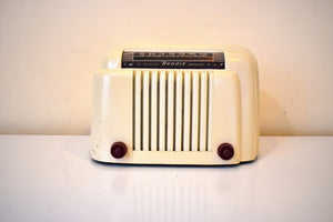 Ivory White 1946 Bendix Model 526B "The Toaster" Vacuum Tube AM Radio So Cute! Excellent Performer!