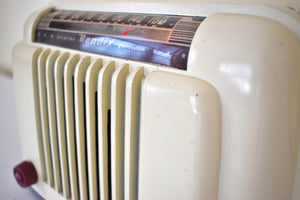 Ivory White 1946 Bendix Model 526B "The Toaster" Vacuum Tube AM Radio So Cute! Excellent Performer!