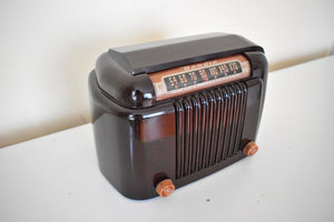 Marble Brown Bakelite 1949 Bendix Model 526 AM Vacuum Tube Radio Classic Design! Sounds Great! Love This One!
