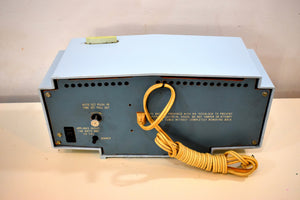 ブルーオンブルー ミッドセンチュリー 1963年 モトローラモデル C19B25 真空管AM時計ラジオ レアカラーコンボ！