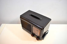 Load image into Gallery viewer, Bluetooth Ready To Go -  Umber Brown Bakelite 1947 Emerson Model 518 AM Vacuum Tube Radio Sounds Marvelous!