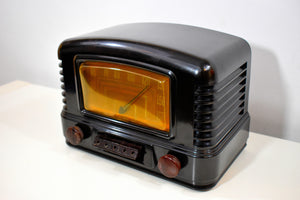Gilded Age Black Bakelite 1941 Airline 14BR-525A AM Vacuum Tube AM Radio Excellent+ Condition!