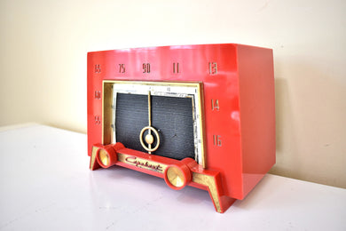 Cardinal Red 1953 Capehart Model T-522X AM Shortwave Vacuum Tube Radio Sounds Great! Rare Model!