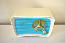 Load image into Gallery viewer, Turquoise and White 1959 CBS Model 2160 AM Vacuum Tube Radio So Cute! Sounds Wonderful!