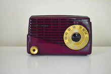 Load image into Gallery viewer, Maroon 1952 CBS Model 517A AM Vacuum Tube Radio Rare Model Rare Color Pristine Condition!