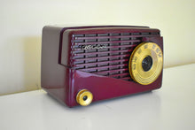 Load image into Gallery viewer, Maroon 1952 CBS Model 517A AM Vacuum Tube Radio Rare Model Rare Color Pristine Condition!