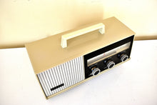 Charger l&#39;image dans la galerie, Silkwood Beige 1965 Channel Master Model 6260A Transistor AM Radio Cute Design Excellent Condition!