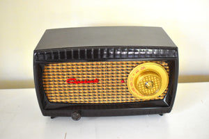 Timber Brown and Wicker Vintage 1954 Capehart Model 3T55BN AM Vacuum Tube Radio Sounds Great Excellent+ Condition!