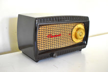 Load image into Gallery viewer, Timber Brown and Wicker Vintage 1954 Capehart Model 3T55BN AM Vacuum Tube Radio Sounds Great Excellent+ Condition!