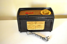 Load image into Gallery viewer, Timber Brown and Wicker Vintage 1954 Capehart Model 3T55BN AM Vacuum Tube Radio Sounds Great Excellent+ Condition!