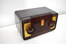Load image into Gallery viewer, Cocoa Philco Mid Century Vintage 1954 Model C581 AM Vacuum Tube Radio Sounds Great!