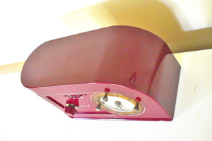 カベルネ レッド 黄金時代 アールデコ 1948 コンチネンタル モデル 1600 AM 真空管時計ラジオ 夢のようなサウンド!グラマラスなルックス！