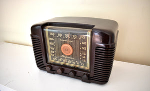 Timber Brown Bakelite 1946 Crosley Model 66-TA Vacuum Tube AM Shortwave Radio Frequency Reception King! Loud and Clear!