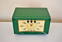 Load image into Gallery viewer, Grass Green 1954 Philco Model C724 Vacuum Tube AM Clock Radio Rare Model Outstanding Sound!