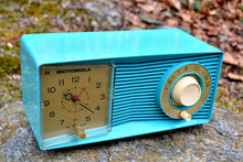 Load image into Gallery viewer, SOLD! - Apr 17, 2017 - BLUETOOTH MP3 READY - Turquoise Retro Jetsons 1959 Motorola C15JK25 Tube AM Clock Radio Works Great! - [product_type} - Motorola - Retro Radio Farm