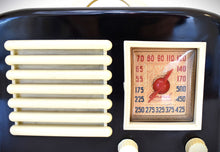 Charger l&#39;image dans la galerie, Ebony and Ivory 1947 General Television Model 100-1 Vacuum Tube AM Radio Works Great! Excellent Plus Condition!