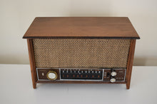 Load image into Gallery viewer, Bluetooth Ready To Go - Tableau Wood 1963 Zenith Model K731 AM FM Vacuum Tube Radio Sounds Fantastic!