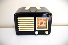 Load image into Gallery viewer, Ebony and Ivory 1947 General Television Model 100-1 Vacuum Tube AM Radio Works Great! Excellent Plus Condition!