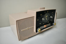 Load image into Gallery viewer, Bluetooth Ready To Go - Beige Pink 1959 GE General Electric Model 913D AM Vacuum Tube Clock Radio