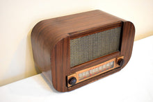 Load image into Gallery viewer, Mid Century Curved Wood Delight 1947 Admiral Model 6T11-5B1 Vacuum Tube AM Radio Works Great!